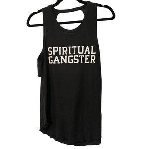 Spiritual Gangster Black distressed "Spiritual Gangster" graphic on front